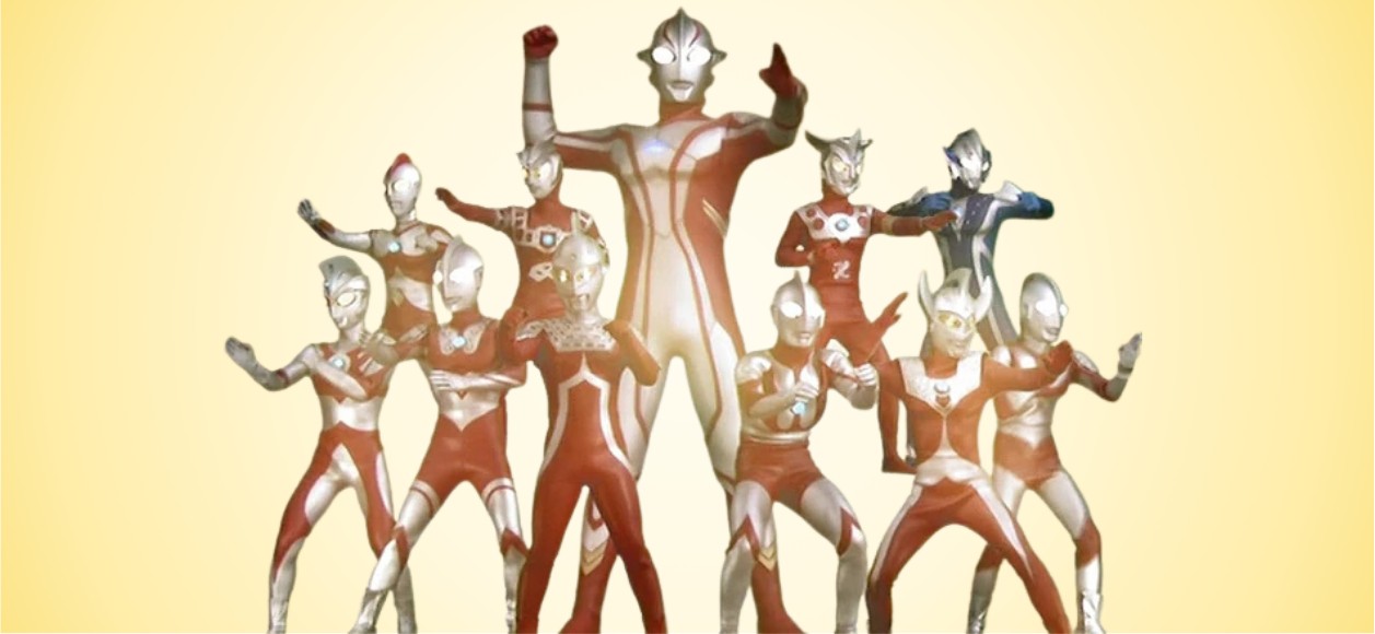 The many Ultraman heroes together