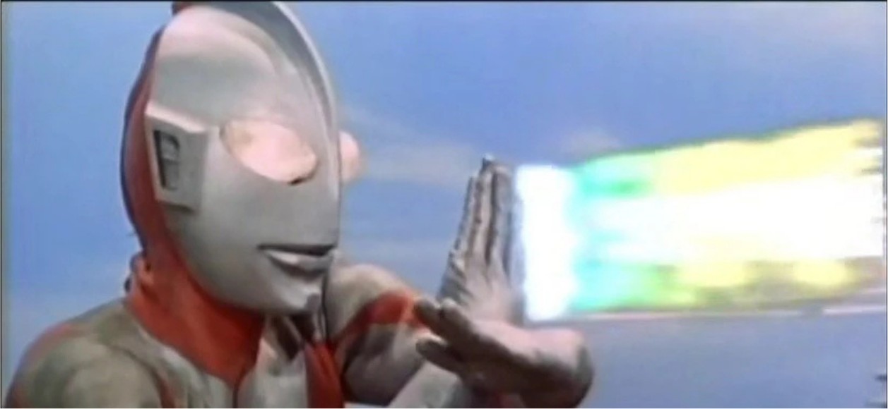 Ultraman firing his energy beam
